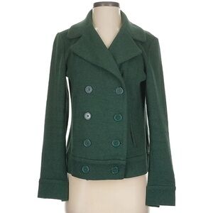 CAbi Elegant Green Knit Trim Jacket